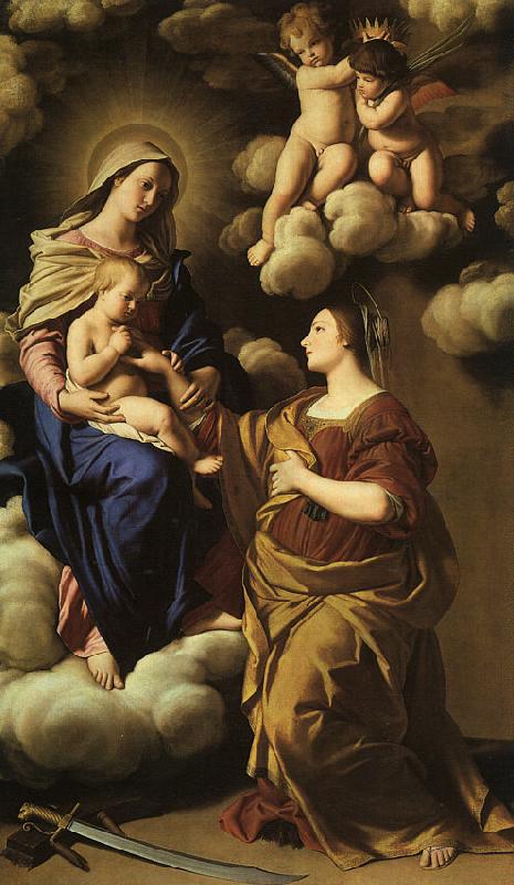 Giovan Battista Salvi Sassoferrato The Mystic Marriage of St.Catherine Sweden oil painting art